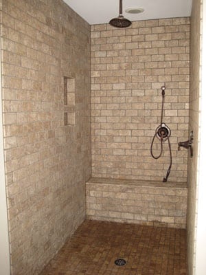 Tile Bathroom Shower on Model Home Tour Shower Tiled