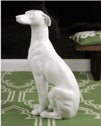 Perch ceramic greyhound