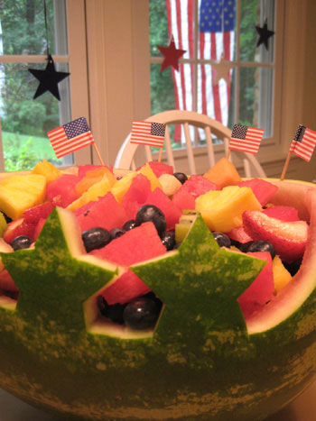 We Made A Fun Little Watermelon Centerpiece For The 4th Of July- Here's How