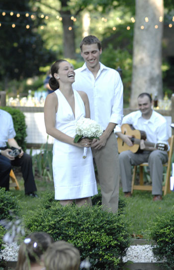 Fall backyard wedding