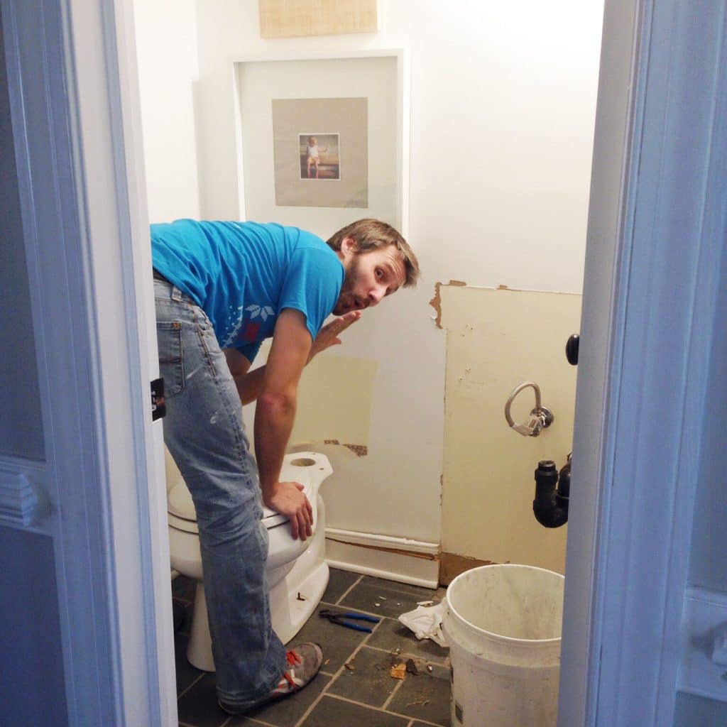 John Removing Toilet From Powder Room