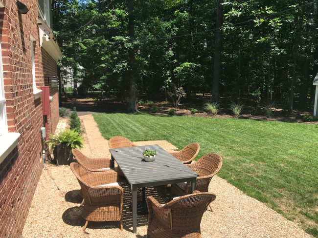 Our Pea Gravel Patio Garden Lights Your Other Backyard