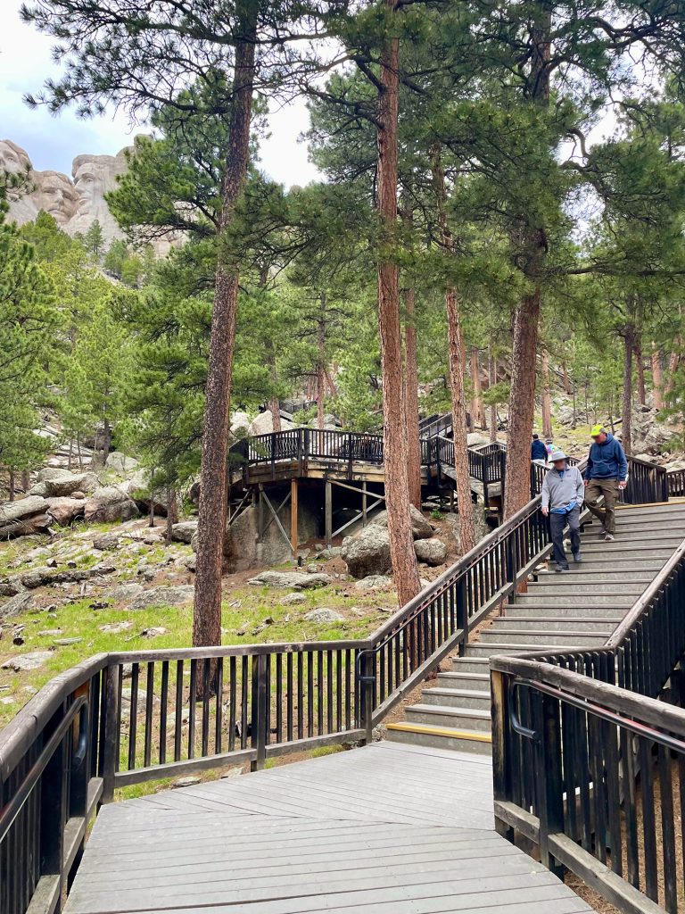 Hiking stairs at Mount Rushmore National Memorial South Dakota