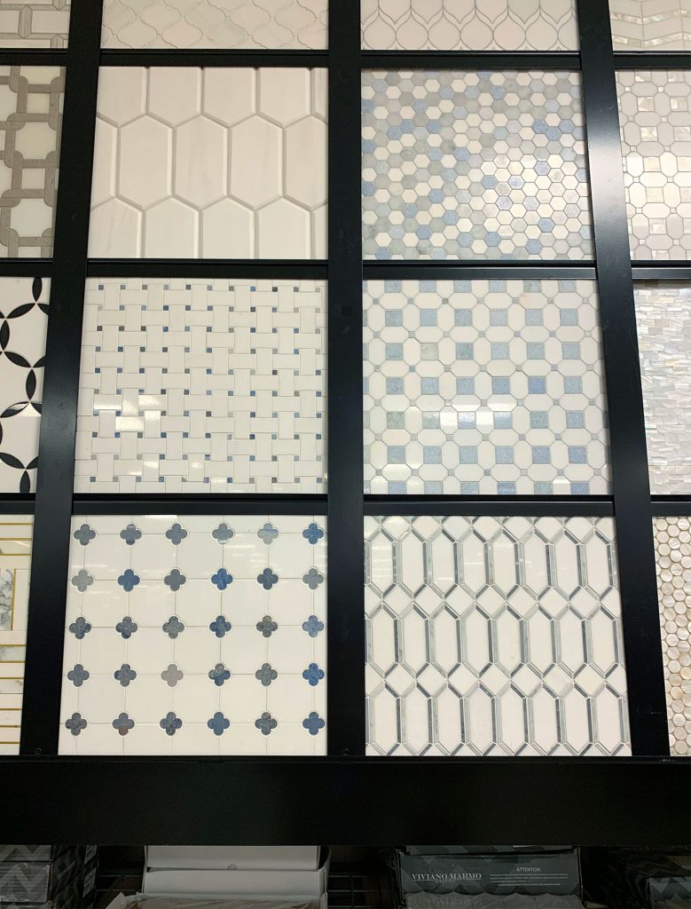 Tile Options On Wall In Store