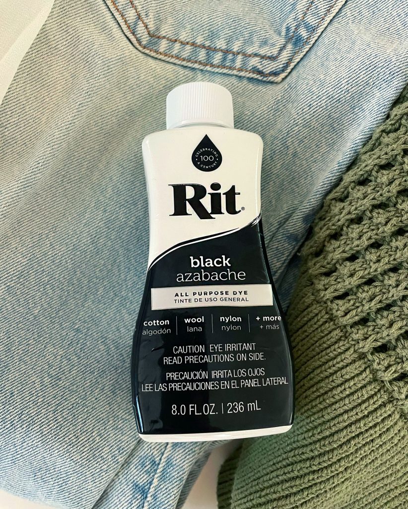 Bottle of Black Rit Fabric Dye