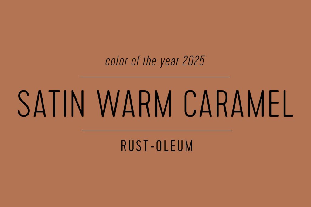 RustOleum Color of the Year 2025 Satin Warm Caramel Swatch