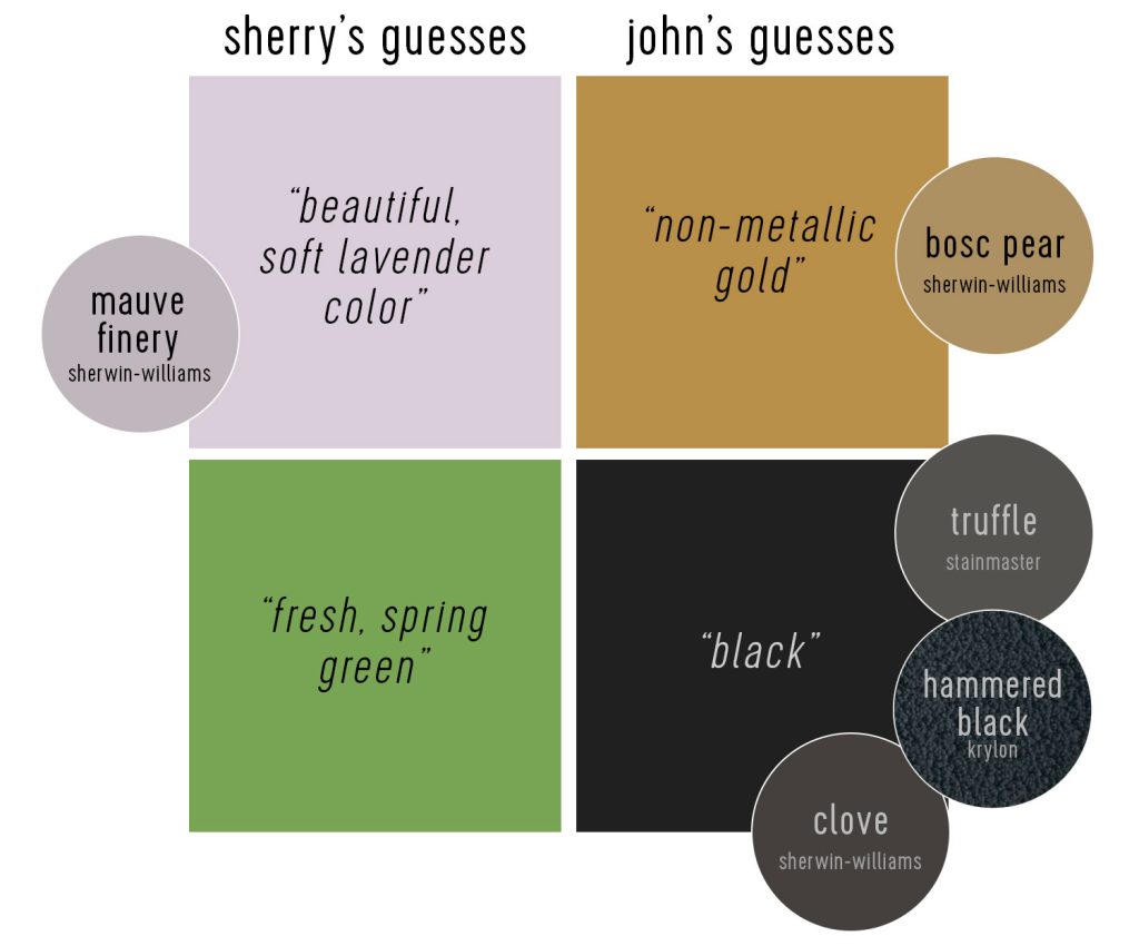 Sherry and John Guesses For 2025 Color of the Year