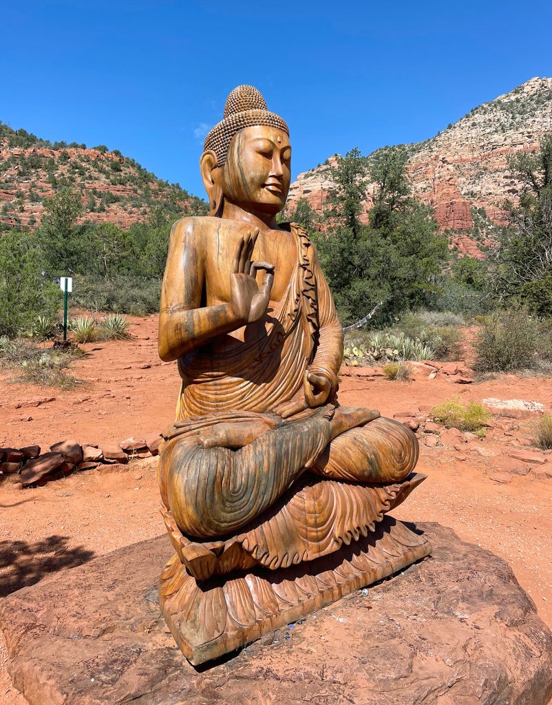 Buddha Statue During Vortex Tour In Sedona Arizona