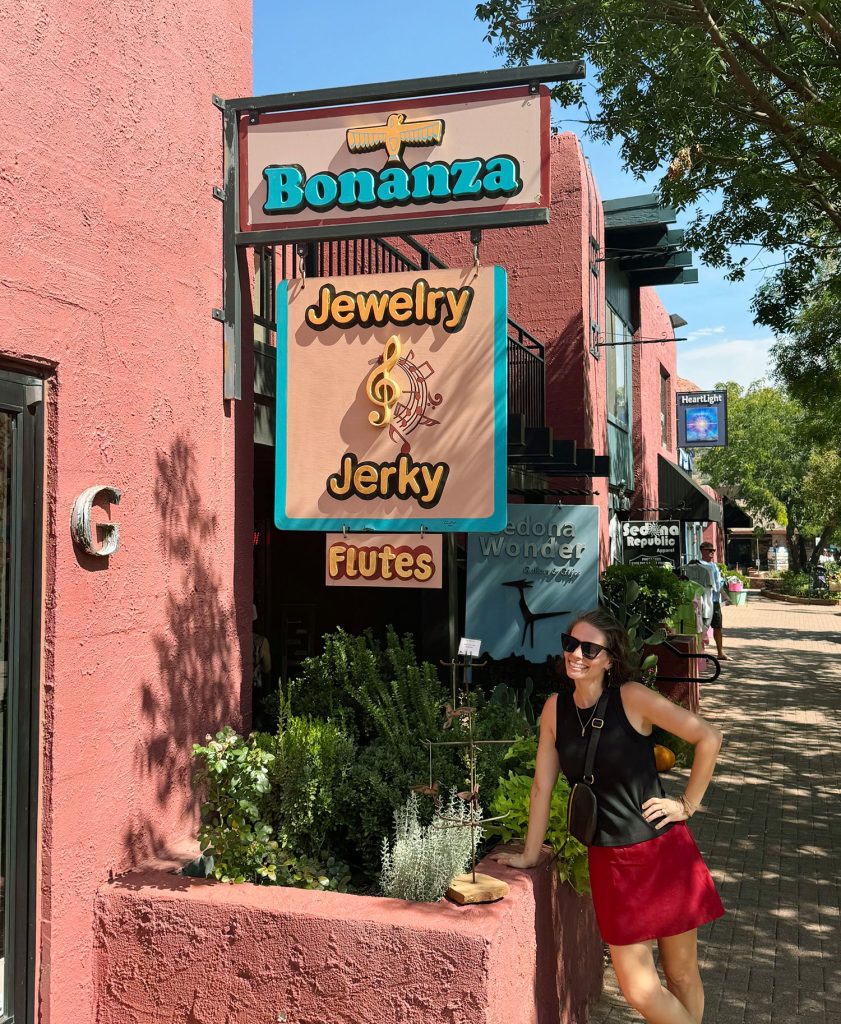 Sherry Outside Bonanza Jewelry Jerky Flutes In Sedona Arizona