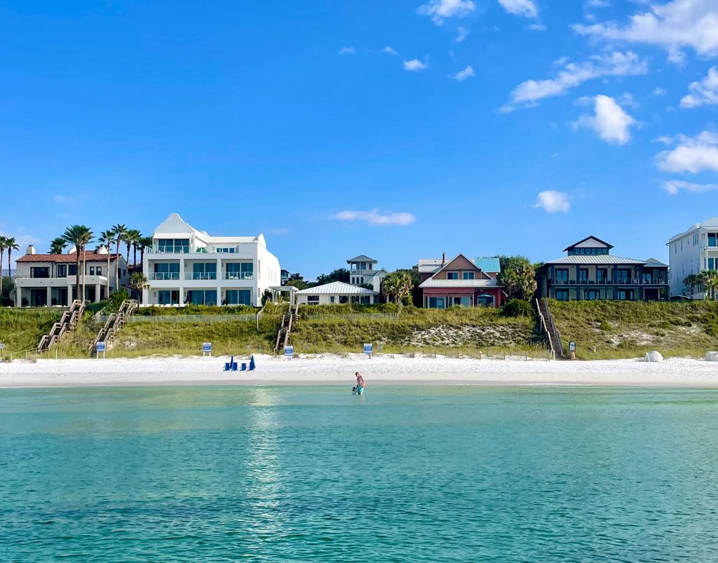 Large waterfront homes on the gulf of mexico