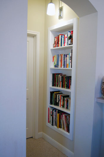 Two Of Our Readers Converted An Old Art Niche Into A Built In Bookcase ...