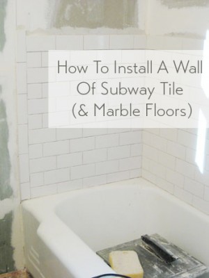 How To Install Subway Tile In A Shower & Marble Floor Tiles | Young ...