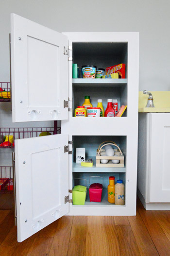 Making A Play Refrigerator From An Old Cabinet | Young House Love