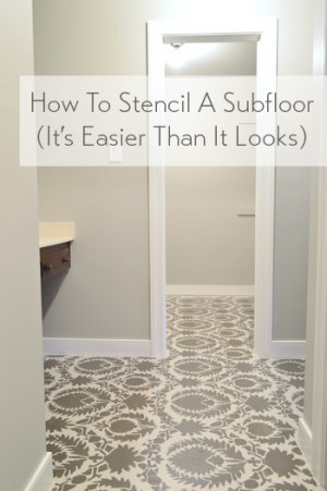 How To Stencil A Floor | Young House Love