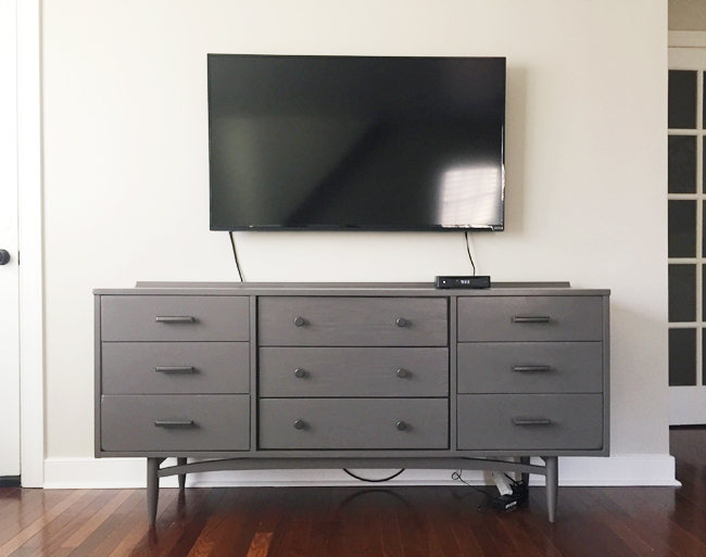 Decorating Cents: Wall Mounted TV and Hiding The Cords
