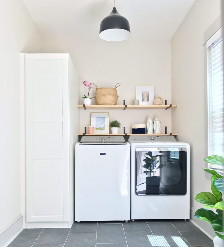 How To Build Easy Laundry Shelves | Young House Love