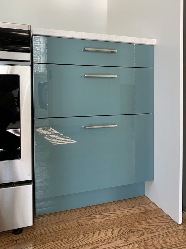 How To Install Ikea Kitchen Cabinets Young House Love   Installing Cabinet Harware After From Left 650x867 