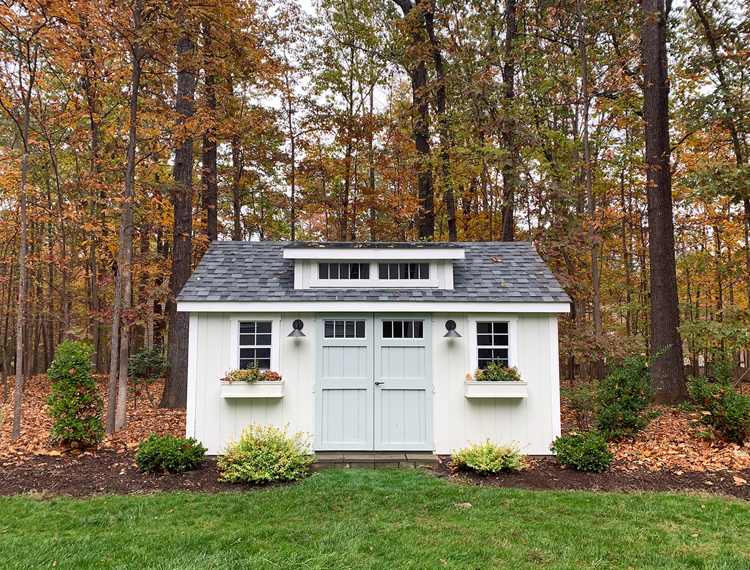 New Paint, Lights, & Window Boxes For Our Backyard Shed (Finally