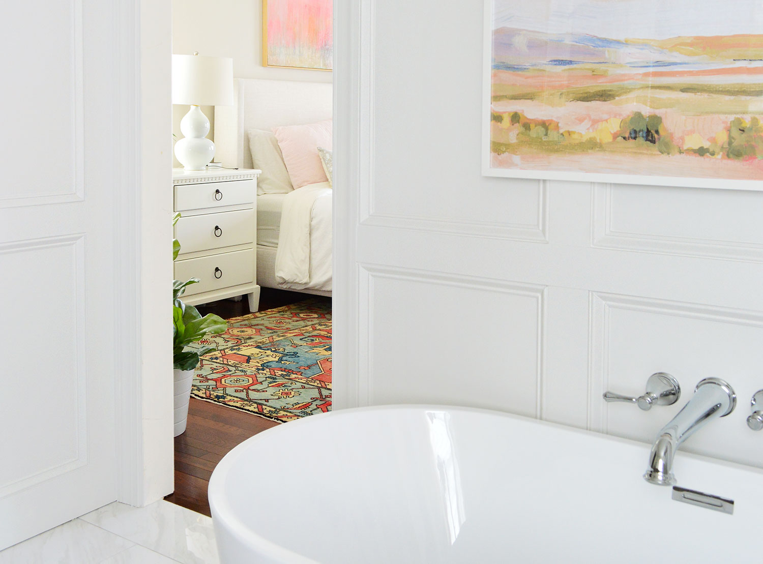 How We Added Decorative Wall Molding To Our Bathroom | Young House Love